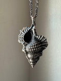 Real Casted Seashell Sterling Silver Necklace