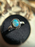 Ethiopian Opal Sterling Silver Ring Size 9.5