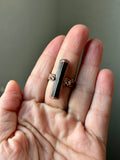 Black Tourmaline Copper Ring Size 9.25