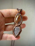 Rare Hollandite In Citrine/ Hypersthene/ Tourmaline Copper Necklace