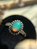 Ethiopian Opal Sterling Silver Ring Size 9
