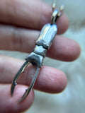 Stag Beetle Sterling Silver Necklace