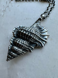 Real Casted Seashell Sterling Silver Necklace