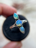Ethiopian Opal Sterling Silver Ring Size 12.25