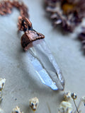 Clear Quartz Crystal Point Copper Necklace
