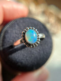 Ethiopian Opal Sterling Silver Ring Size 9.5