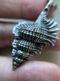 Real Casted Seashell Sterling Silver Necklace