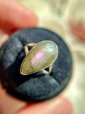 Rare Purple Labradorite Sterling Silver Ring Size 5