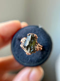 Moldavite Copper  Ring Size 6