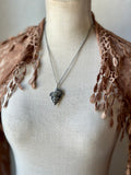 Real Casted Seashell Sterling Silver Necklace
