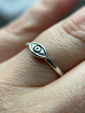 Evil Eye Protection Sterling Silver Ring