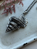 Real Casted Seashell Sterling Silver Necklace