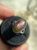 Rare Purple Labradorite Sterling Silver Ring Size 6