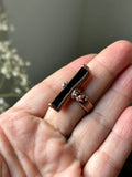 Black Tourmaline Copper Ring Size 9.25