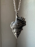 Real Casted Seashell Sterling Silver Necklace