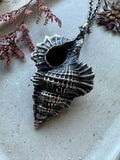Real Casted Seashell Sterling Silver Necklace