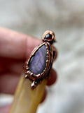 Mango Quartz/ Purple Labradorite/ Garnet Copper Necklace