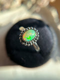 Ethiopian Opal Sterling Silver Rings Size 9.25
