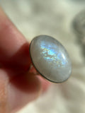Rainbow Moonstone Sterling Silver Ring Size 10.5