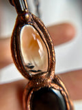 Rare Hollandite In Citrine/ Hypersthene/ Tourmaline Copper Necklace