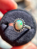 Ethiopian Opal Sterling Silver Ring Size 10.25
