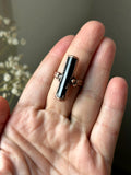 Black Tourmaline Copper Rings Size 9