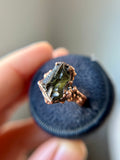 Moldavite Copper  Ring Size 6