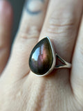 Rare Purple Sterling Silver Ring Size 11