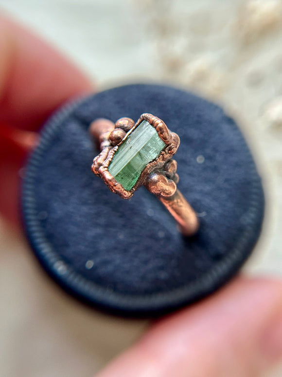 Paorok Tourmaline Copper Ring Size 7.5
