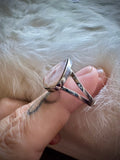 Pink Larimar Adjustable Sterling Silver Ring PL1