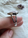 Pink Larimar Adjustable Sterling Silver Ring PL2