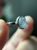 Rare Dumortierite Adjustable Sterling silver Ring D9